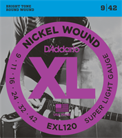 Струны D'ADDARIO EXL120 NICKEL WOUND SUPER LIGHT 9-42 0283095463