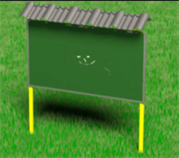 Уличный стенд с козырьком Двухсторонний Размеры 150х100см 0283095636