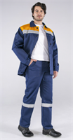 Костюм Стандарт СОП (тк.Смесовая,210) брюки, т.синий/оранжевый 0282587