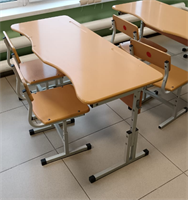 Стол ученический регулируемый по высоте МДФ , желоб под пенал + эрго вырез CYS7cy7khC55UUuAMMD5t2