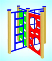 Спортивный комплекс со шведской и альпийской стенкой 02829585