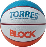 Мяч баскетбольный TORRES Block, размер 7 37865