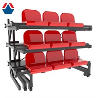 Трибуна телескопическая 3-х рядная на 9 мест без ограждения ОС-15538