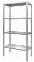Стеллаж полочный 2000х1000х500 с перфорированной полкой (нерж.сталь) 0283095994