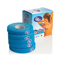 Тейп кинезиологический CURETAPE Blue, размер 1 см x 5 м, 5 шт в упаковке,  голубой 33185