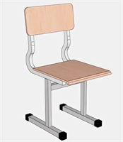 Стул ученический не регулируемый по высоте гнутоклееная фанера 026059