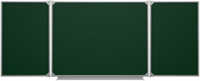 Трёхэлементная магнитная полимерная школьная доска 3000х1200 (меловая) 02829493