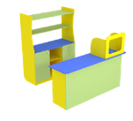 Магазин с кассой ПРИЛАВОК + ВЕТРИНА 02830962776