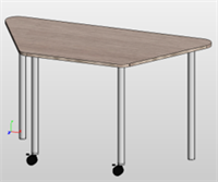 Стол модульный трапеция с регулировкой по высоте (р.гр.2-4) 1200x600x520-640 02830962849