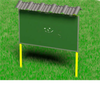 Уличный стенд с козырьком Двухсторонний  80х100см 0283095540