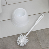 Ёршик для унитаза с подставкой, 13×13×36 см, цвет белый 0280257