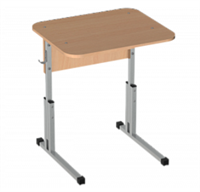 Стол ученический одноместный  регулируемый по высоте МДФ 026687