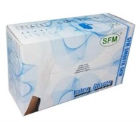 Перчатки смотровые sfm латексные нестерильные l 50 пар/натуральный опудренные 0280196
