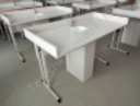 Стол ученический лабораторный для кабинета химии с сантехникой и коробом 0280913