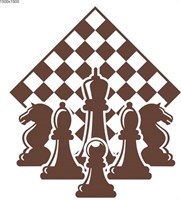 Стенд Шахматы пластик 3 мм 1500 х 1500 мм Ш01