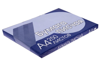 Бумага писчая А4, 250 листов, плотность 65 г/м2, белизна 94-96% 02829339