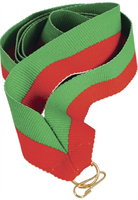 Лента для медалей (зеленый/красный, 22 мм.) 0283096600563