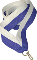 Лента для медалей (белый/фиолетовый, 11 мм.) 0283096600614
