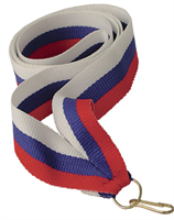 Лента для медалей (белый/синий/красный, 22 мм.) 0283096600624