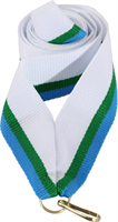 Лента для медалей (белый/зеленый/голубой, 10 мм.) 0283096600636