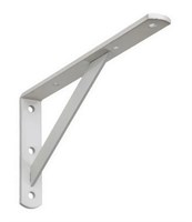 Кронштейн с усилителем 245x100x20x4 мм цвет белый 100 кг 4 шт. 0283096600980