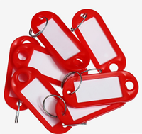 Набор бирок для ключей на кольце «Идентификатор», 53 мм, 100 шт., красный 0283096601086