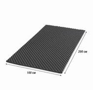 Поролон акустический волна 30x2000x1000 мм, темно-серый, ППУ SPG2236 0283096601102