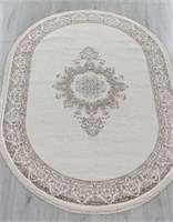 Ковер 27236A - CREAM / NAVY - Овал (3х4) 0283096601256