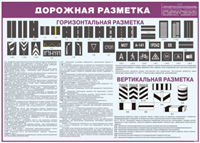 Плакат "Дорожная разметка" с учетом изменений 2023 года 02829647