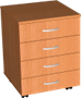 Тумба с 4-мя ящиками (на ножках/на колесах) 025793 - фото 1406487