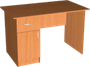 Стол письменный с дверкой и выкатным ящиком 025779 - фото 1406545