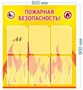 Стенд Пожарная безопасность размер 800х900 пластик 3 мм с 6 карманами А4 0281121 - фото 1409536
