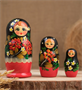 Матрёшка «Рябина», чёрный платок, 3 кукольная, 12 см 60ihMMtDjobzC8z6fB8Qv3 - фото 1411878