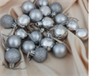 Набор шаров пластик d-3 см, 20 шт "Перелив" серебро 00993 - фото 1416407