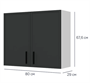 Кухонный шкаф навесной Неро 80x67.6x29 см МДФ цвет графит PAHOuIKyhHNjWL8OWrjHN0