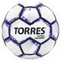 Мяч футзал. TORRES Futsal Training, р.4, 32 пан. PU, 4 подкл. слоя, бело-фиолет-черн 01653