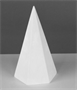 Геометрическая фигура ПИРАМИДА шестигранная, 20 см (гипсовая) 02829221