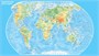 Стенд Физическая карта Мира 1400 х 800 пластик 3мм 05643