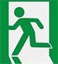 Знак эвакуационный выход здесь, левосторонний, фотолюминесцентный 150*150мм. 02830297