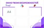 Стенд "Окно твоих возможностей" размер 1000 х 720 пластик 3 мм карман а4 6 шт О06