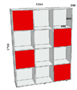 Стеллаж 1268*300*1708 Ячейка 400*400 0282109