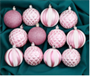 Набор шаров пластик d-6 см, 12 шт "Зефир" розовый 00999 - фото 1422961