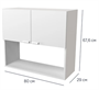 Кухонный шкаф навесной Изида 80x67.6x29 см ЛДСП цвет белый 0283095855