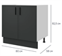 Кухонный шкаф напольный Неро 80x82.5x58 см МДФ цвет графит CG9FPT5UjUj6tgUDxib572