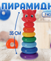 Пирамидка детская «Котик», 7 колец 02830962799