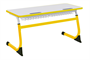 Парта SMARTY двухместная регулируемая по высоте. Р. Гр 5-7 с антивандальной  полиуретановой кромкой lOLaJEF1iSY4n13FL1G8Y2