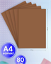 Бумага цветная коричневая А4 для принтера 20 л 02829348