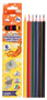 Карандаши 6 цветов Calligrata, ЭКОНОМ, заточенные, шестигранные, пластиковые, картонная упаковка, европодвес 02829340
