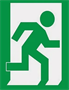 Знак эвакуационный выход здесь, правосторонний, фотолюминесцентный 150*150мм. 02830298