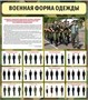 Стенд Военная форма одежды 800 х 900 пластик 3мм 2564